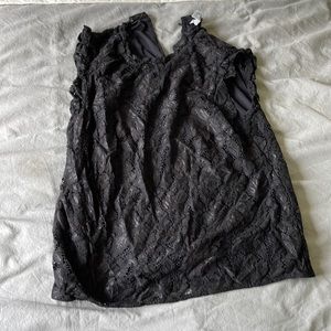 [h&m] sleeveless lace suit top size MED